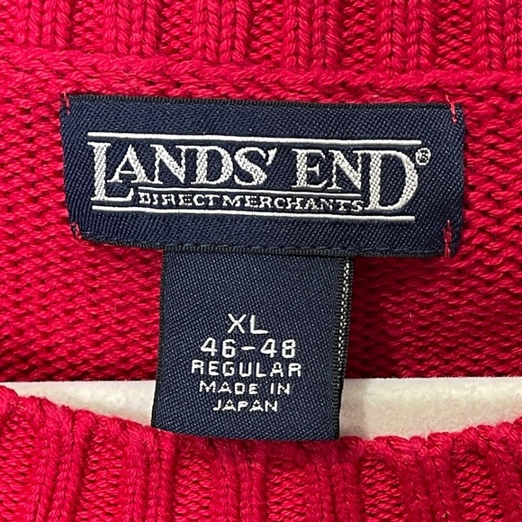 Land’s End X Detroit Red Wings Embroidered 100% Cotton Vintage Sweater XL 46-48 - Picture 5 of 5